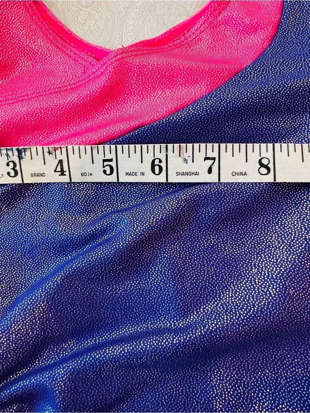 Girls Metallic Purple & Pink Gymnastics Leotard Bodysuit for girls length 110 cm